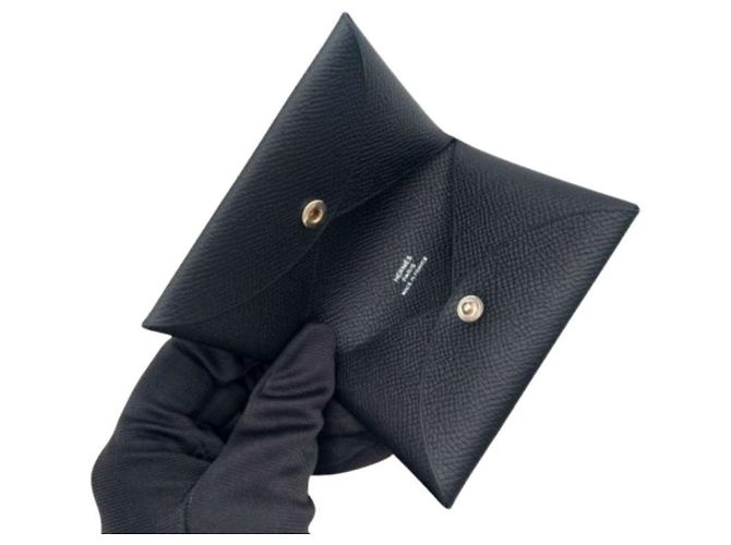 Hermès Portacarte Appson Palladium Nero - vista 4
