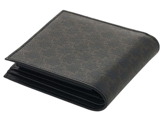 Céline Cartera Slim de Piel de Ternera Negra Triomphe Canvas Negro - vista 6