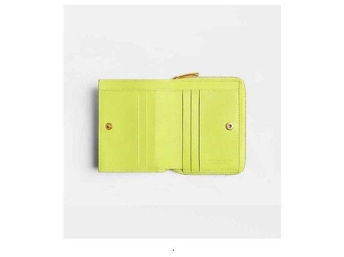 Bottega Veneta Portafoglio bi-fold con zip Verde - vista 3