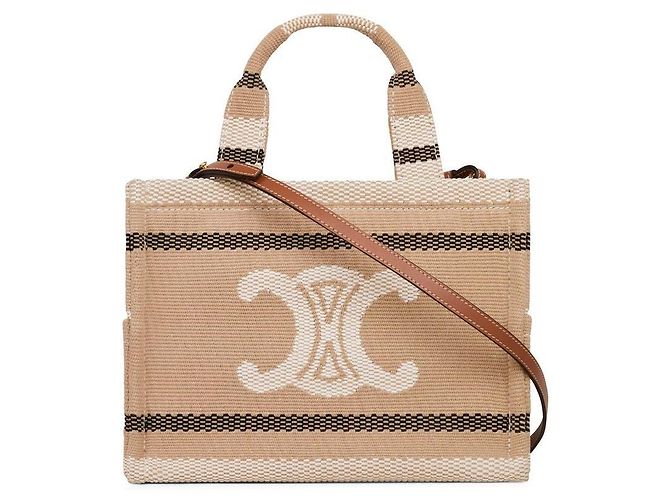 Triomphe Céline Pequeño Cabas Rayas de Textil Triunfo Multicolor - vista 3