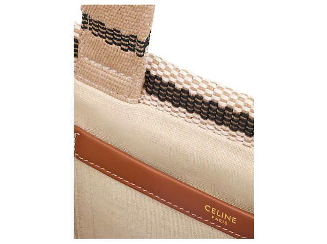 Triomphe Céline Pequeño Cabas Rayas de Textil Triunfo Multicolor - vista 4
