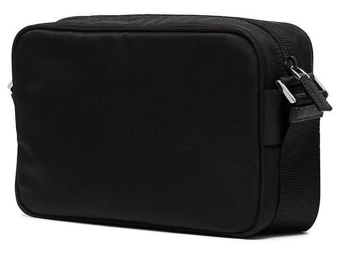 Prada Bolso de hombro rectangular de nailon negro - vue 3