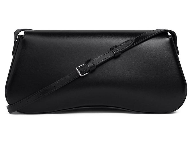 Céline Borsa Medium Lora in pelle di vitello lucida nera Nero - vista 3