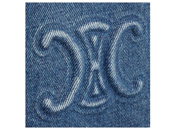 Céline Grande Borsa in Denim Lavaggio Scuro Union Marrone - vista 5