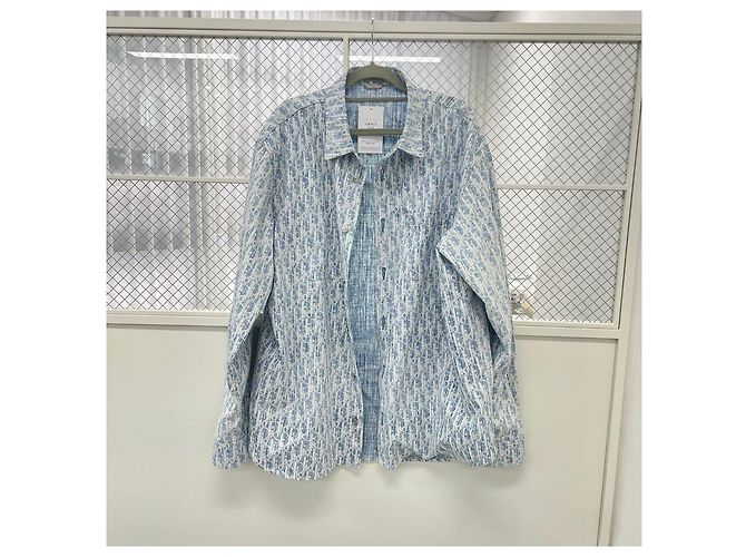Dior Christian Langarm-Denimhemd Blau - Ansicht 2