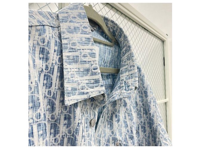 Dior Christian Langarm-Denimhemd Blau - Ansicht 3