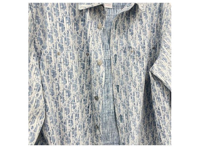Dior Christian Langarm-Denimhemd Blau - Ansicht 4