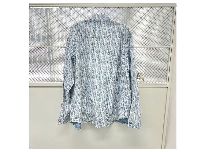 Dior Christian Langarm-Denimhemd Blau - Ansicht 5