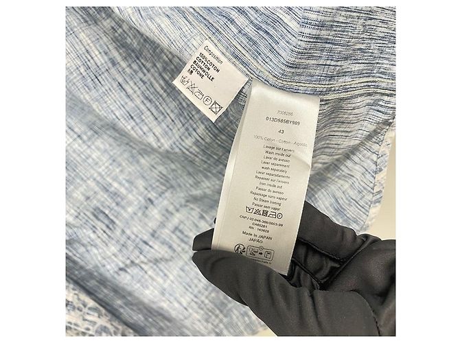 Dior Christian Langarm-Denimhemd Blau - Ansicht 6
