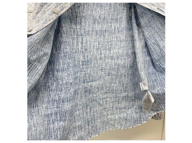 Dior Christian Langarm-Denimhemd Blau - Ansicht 7