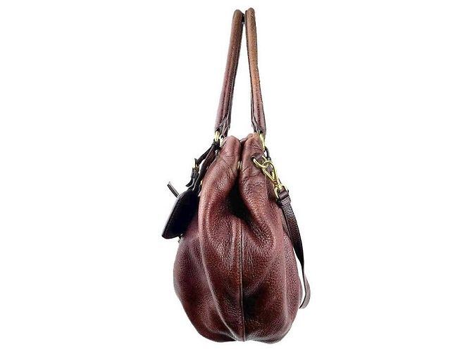 Prada Borsa a spalla in pelle con gradiente di mattoni Rosso - vista 3
