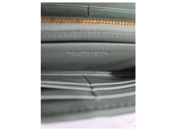 Bottega Veneta Gran billetera con solapa Intrecciato Verde - vista 9
