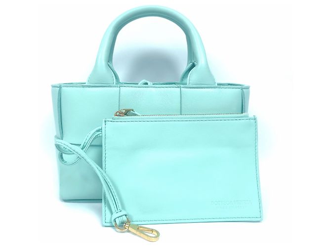 Bottega Veneta Borsa Mini Tote Arko Candy Blu - vista 4