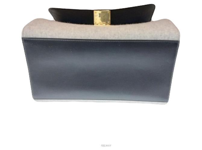 Céline Trapeze Medium Black Gray Shoulder Bag Nero - vista 5