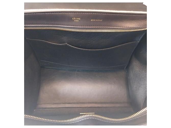 Céline Trapeze Medium Black Gray Shoulder Bag Nero - vista 7