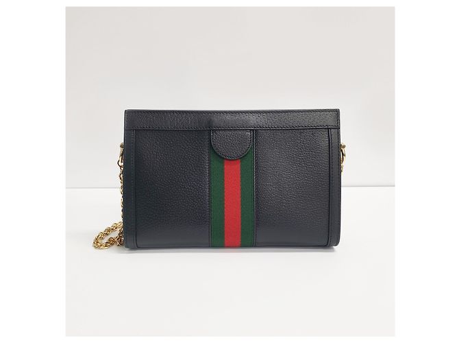 Gucci Borsa a spalla GG Supreme Ophidia con catena dorata Marrone - vista 6