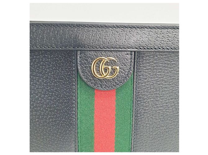 Gucci Borsa a spalla GG Supreme Ophidia con catena dorata Marrone - vista 8