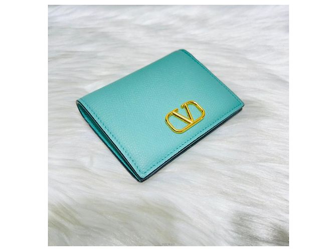 Billetera bi-fold con logo de metal Valentino Garavani Verde - vista 5