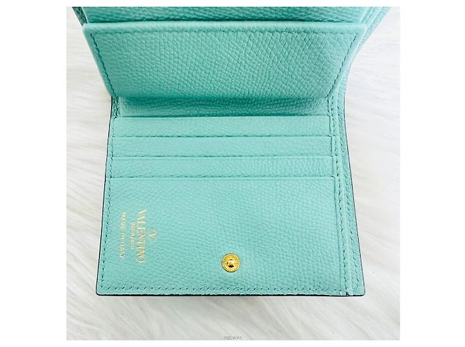 Billetera bi-fold con logo de metal Valentino Garavani Verde - vista 6