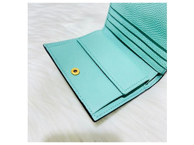 Billetera bi-fold con logo de metal Valentino Garavani Verde - vista 7