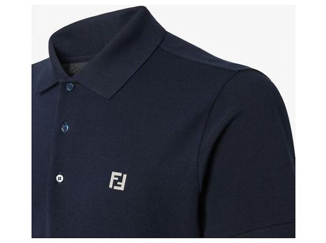 Fendi Polo aus Metall-Piqué Mehrfarben - Ansicht 6