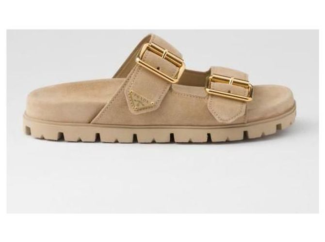 Prada Suede Strap Slide - vista 4