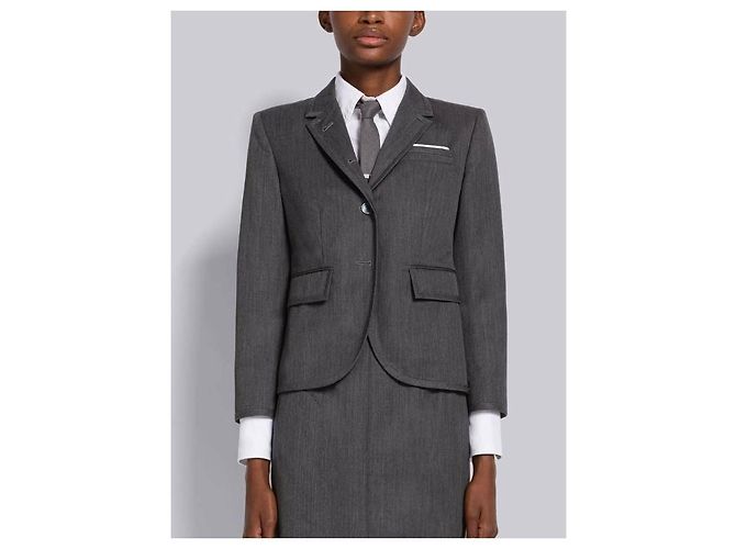 Thom Browne Giacca in lana gabardine - vista 4