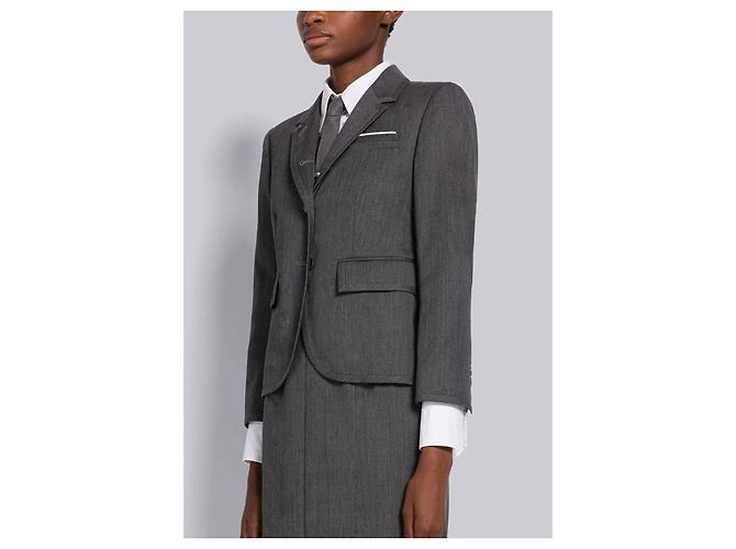 Thom Browne Giacca in lana gabardine - vista 5