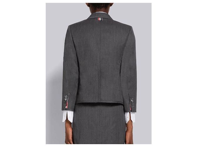 Thom Browne Giacca in lana gabardine - vista 6