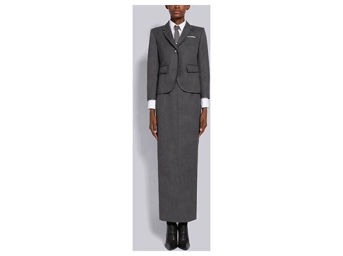 Thom Browne Giacca in lana gabardine - vista 7