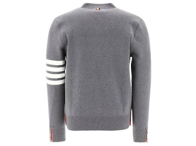 Thom Browne Streifen Milano Strickjacke Braun - Ansicht 5
