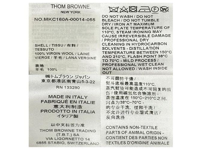 Thom Browne Cárdigan de lana con rayas diagonales y punto Milano gris claro Castaño - vista 17
