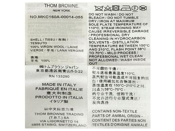 Thom Browne Cárdigan de lana con rayas diagonales y punto Milano gris claro Castaño - vista 7