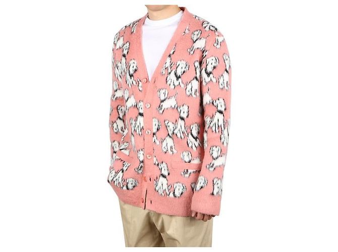 Céline Gebürstete Helle Künstler-Jacquard-Cardigan - Ansicht 5