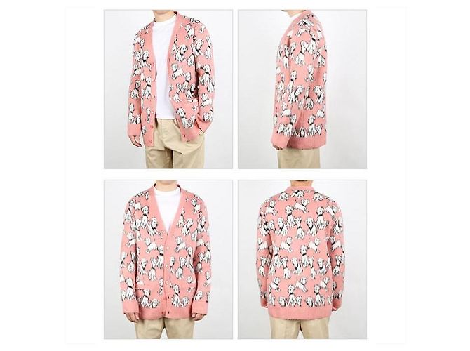 Céline Gebürstete Helle Künstler-Jacquard-Cardigan - Ansicht 6
