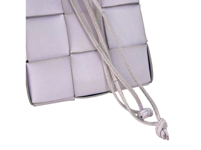 Cassette Bottega Veneta Intrecciato Leder Eimer Tasche klein Auster Braun - Ansicht 7