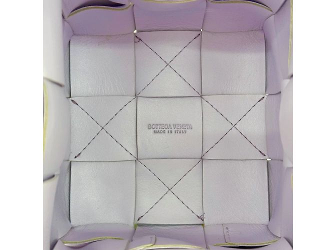 Cassette Bottega Veneta Intrecciato Leder Eimer Tasche klein Auster Braun - Ansicht 8