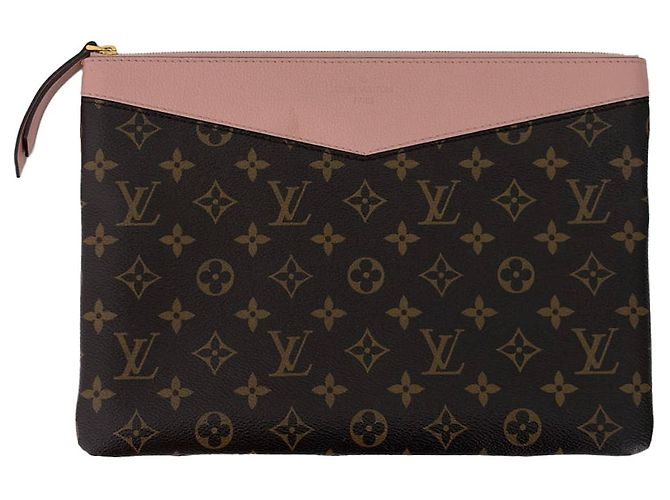 Louis Vuitton Pochette Monogram Daily Clutch Rose Pink Marron - vue 2