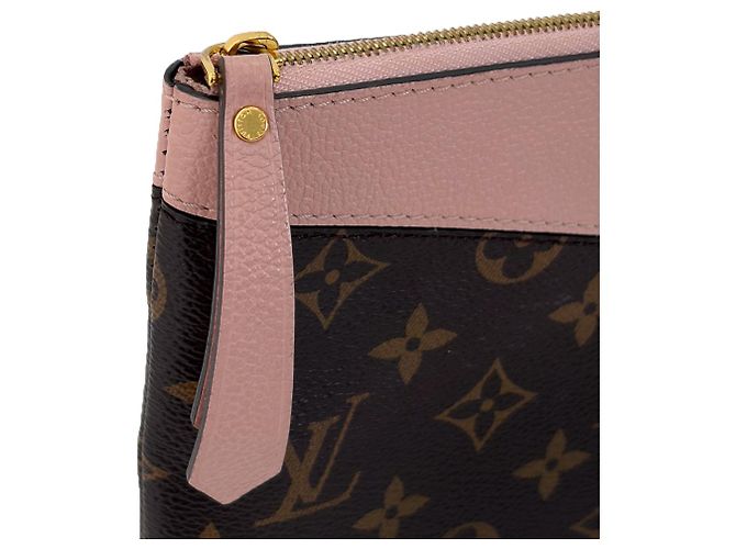 Louis Vuitton Pochette Monogram Daily Clutch Rose Pink Marron - vue 6