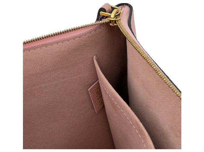 Louis Vuitton Pochette Monogram Daily Clutch Rose Pink Marron - vue 9