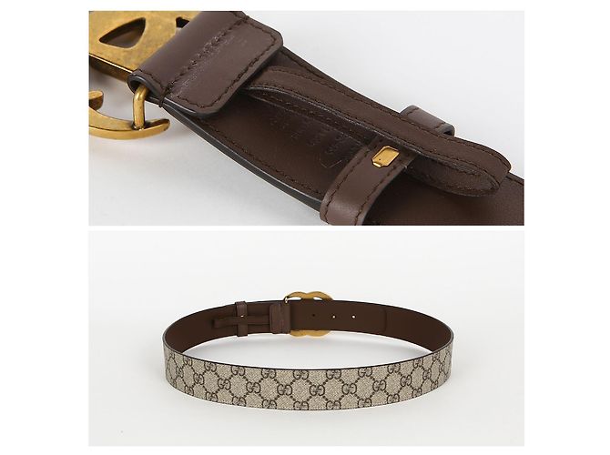 Gucci Double Buckle GG Belt Brown - view 4