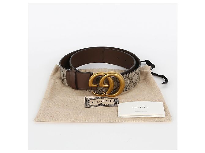 Gucci Double Buckle GG Belt Brown - view 5