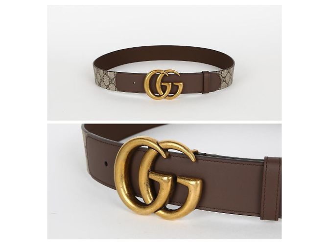 Gucci Double Buckle GG Belt Brown - view 6