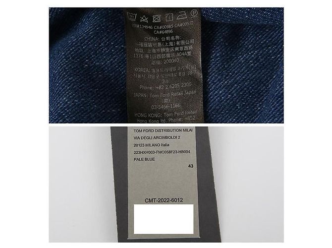 Tom Ford Chemise en denim bleu - vue 16