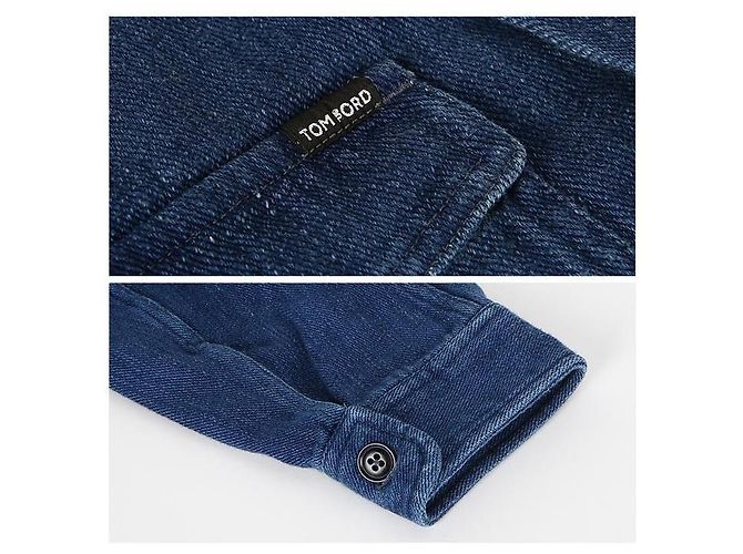 Tom Ford Chemise en denim bleu - vue 6