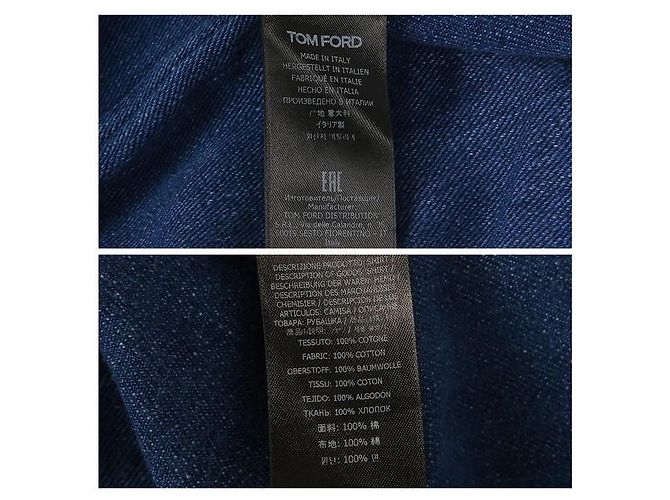 Tom Ford Chemise en denim bleu - vue 7