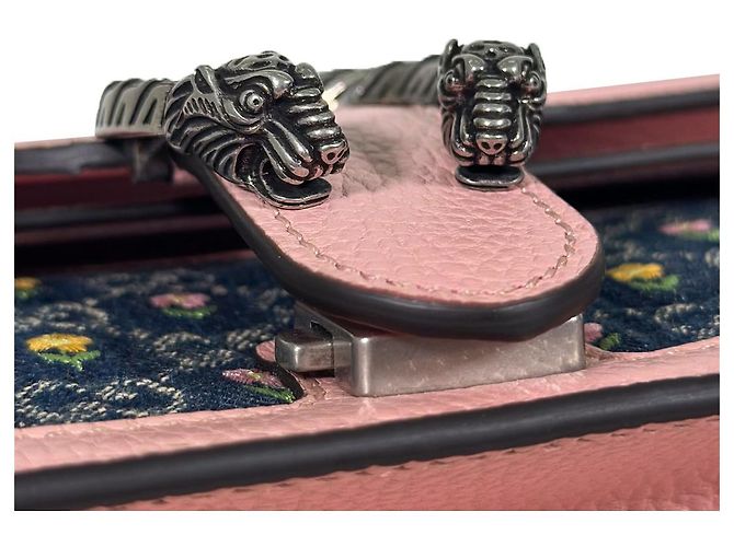 Gucci Borsa a tracolla piccola in denim floreale Dionysus Rosa - vista 9