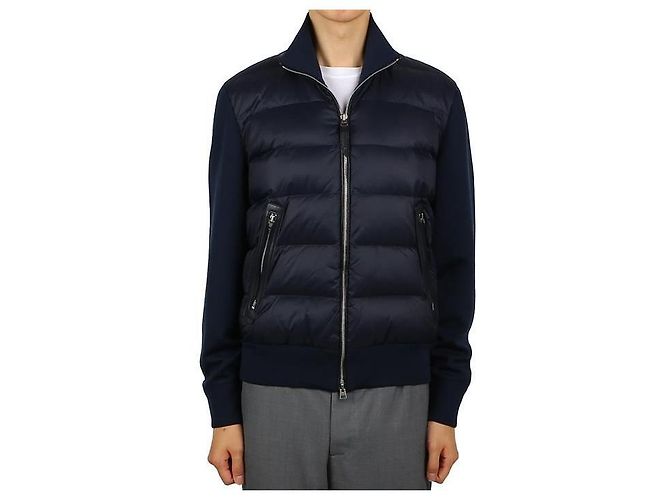 Tom Ford Blouson in nylon e piumino Blu - vista 8