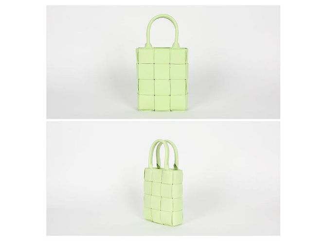 Bottega Veneta Mini Borsa Tote Cassette Verde - vista 10