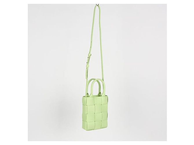 Bottega Veneta Mini Borsa Tote Cassette Verde - vista 12